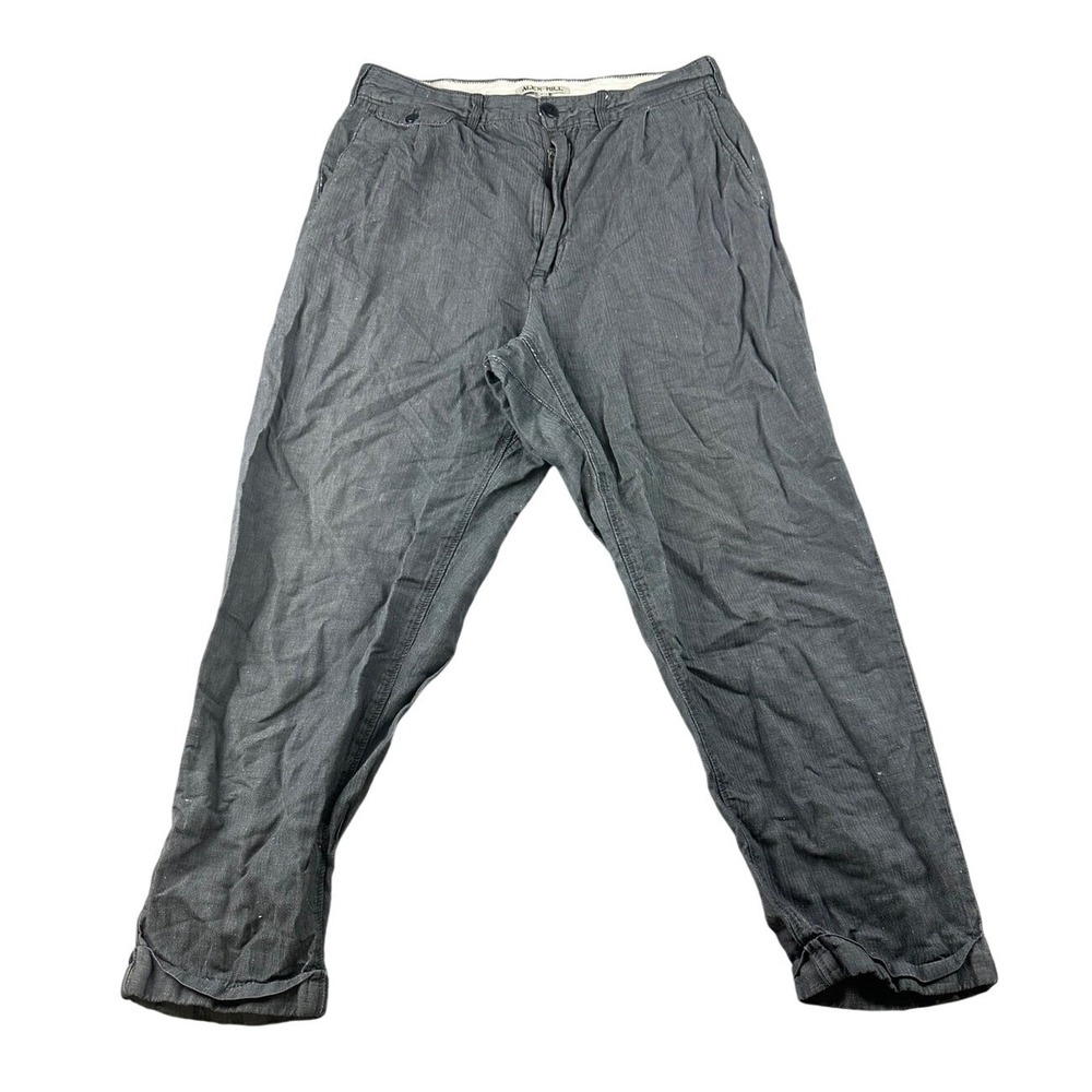 Alex Mill Chino Pants Men 29 Gray Standard Pleated Relaxed Cuffed Coastal Preppy